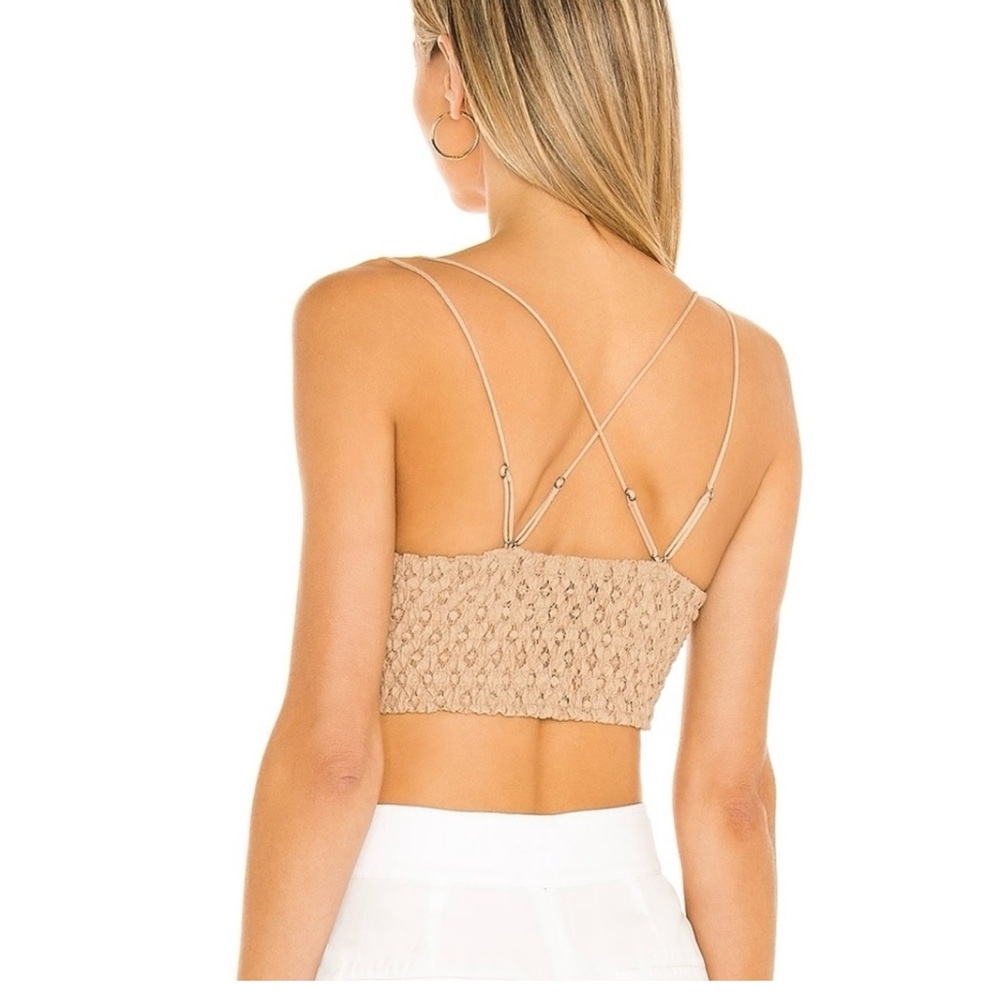 Free People Lace Bralette in Tan - Picture 2 of 4